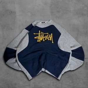 Vintage Stussy Crewneck Oversized HipHop Rework Sweater Y2k Grunge Style Size M